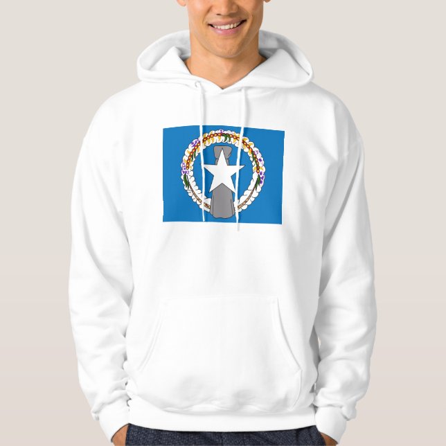 Hooded Sweatshirt mit amerikanischer Flagge (Vorderseite)