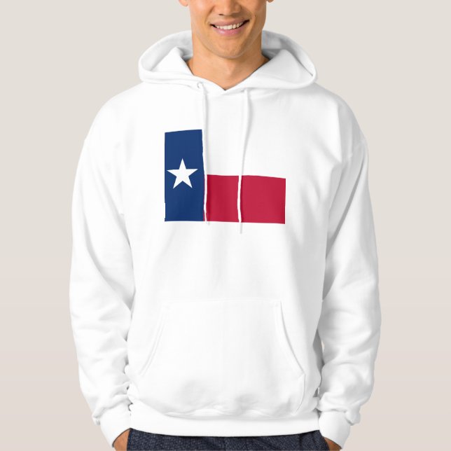 Hooded Sweatshirt mit amerikanischer Texas-Flagge (Vorderseite)