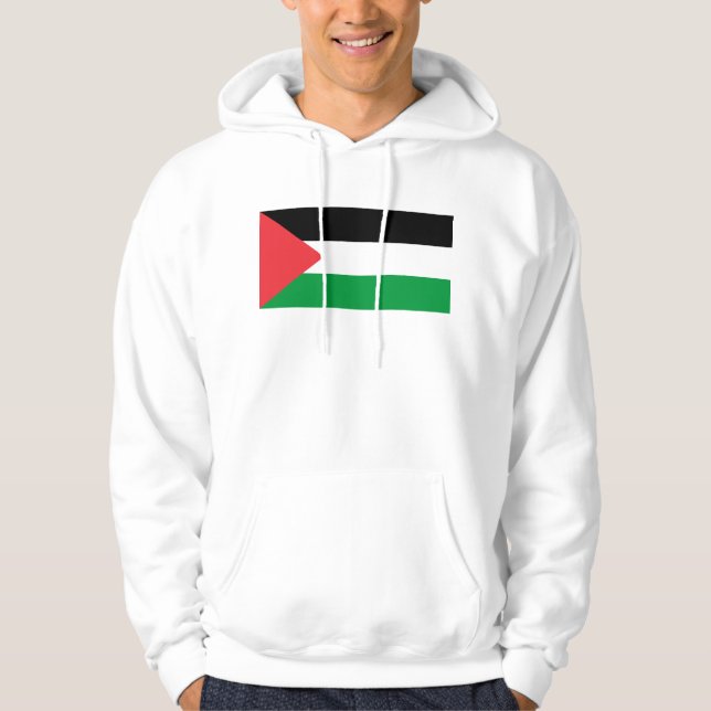 Hooded Sweatshirt mit der Flagge Palästinas (Vorderseite)