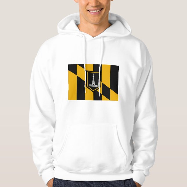 Hooded Sweatshirt mit Flag Baltimore, Maryland (Vorderseite)