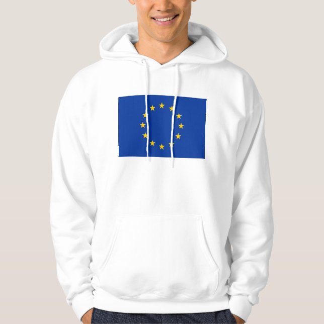 Hooded Sweatshirt mit Flag Europäische Gewerkschaf (Vorderseite)