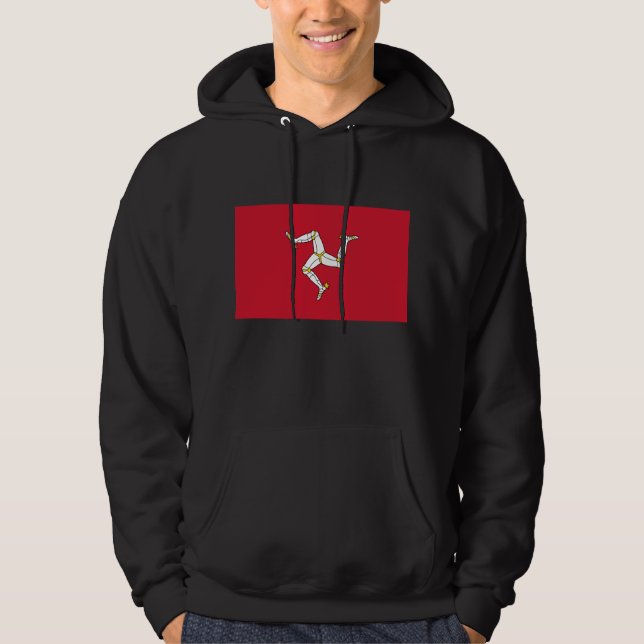 Hooded Sweatshirt mit Flag Isle of Man (Vorderseite)