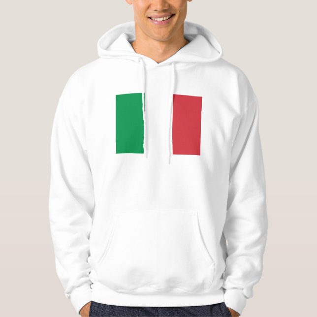 Hooded Sweatshirt mit Flag Italien (Vorderseite)