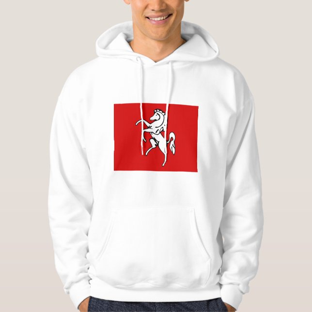 Hooded Sweatshirt mit Flag Kent, England (Vorderseite)