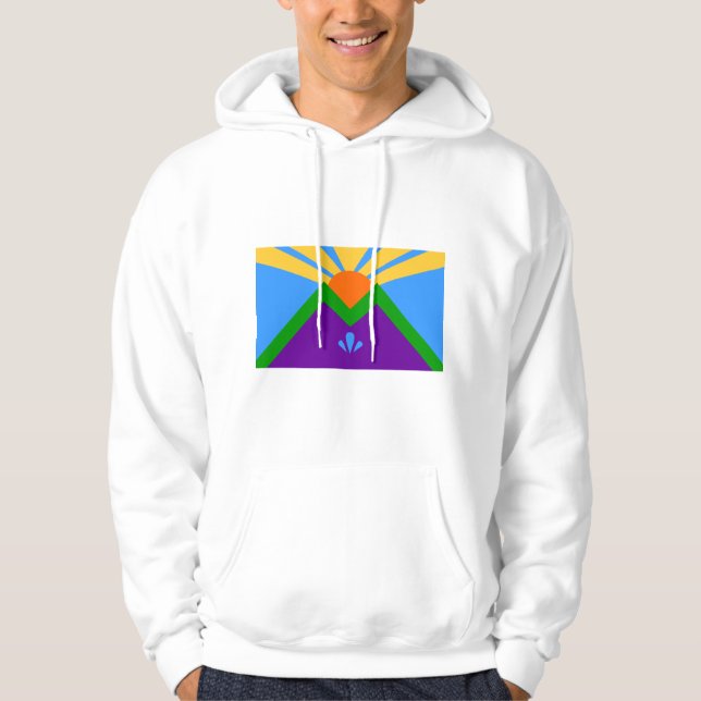 Hooded Sweatshirt mit Flag Manitou Springs, USA (Vorderseite)