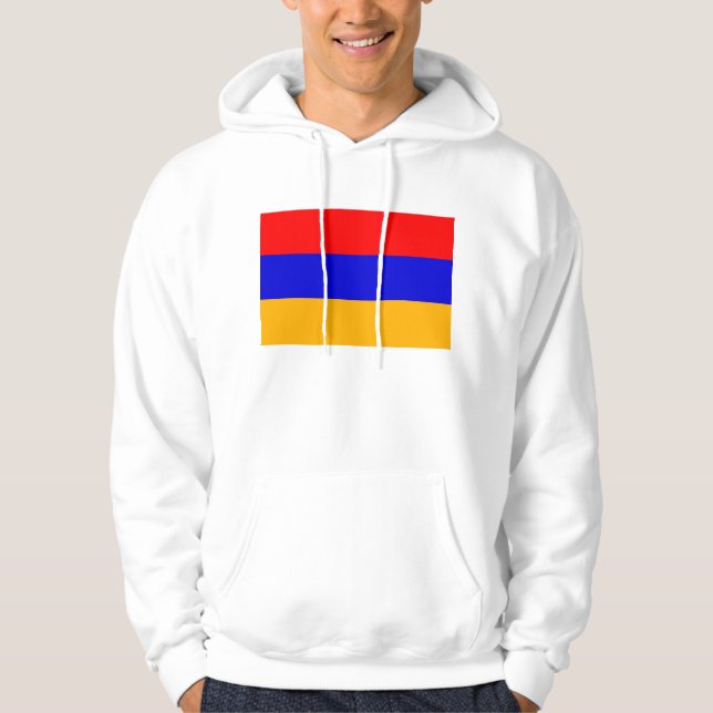 Hooded Sweatshirt mit Flagge Armeniens (Vorderseite)