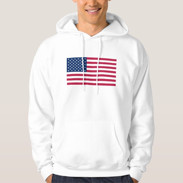 Hooded Sweatshirt mit Flagge der USA (Vorderseite)