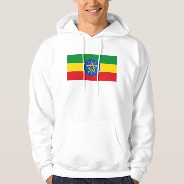 Hooded Sweatshirt mit Flagge in Äthiopien (Vorderseite)