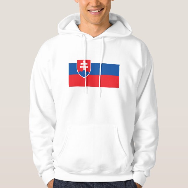 Hooded Sweatshirt mit Flagge in der Slowakei (Vorderseite)