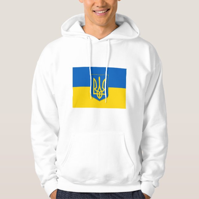 Hooded Sweatshirt mit Flagge in der Ukraine (Vorderseite)