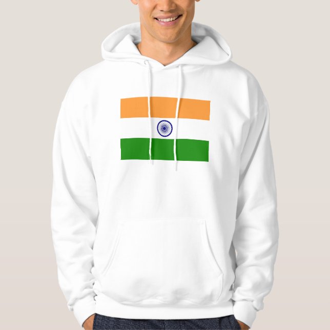 Hooded Sweatshirt mit Flagge in Indien (Vorderseite)
