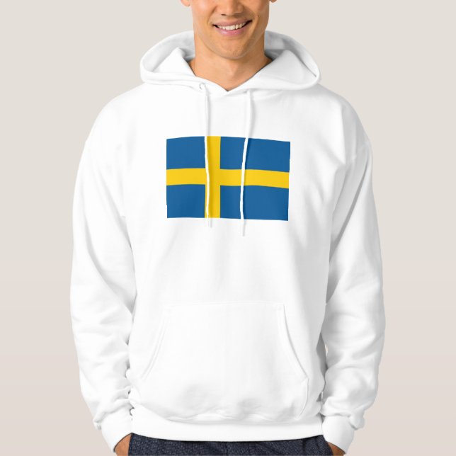 Hooded Sweatshirt mit Flagge in Schweden (Vorderseite)