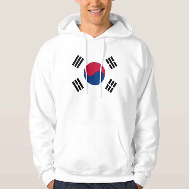 Hooded Sweatshirt mit Flagge in Südkorea (Vorderseite)