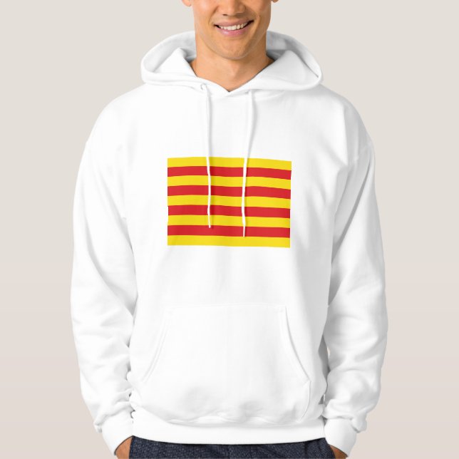 Hooded Sweatshirt mit Flagge Kataloniens (Vorderseite)