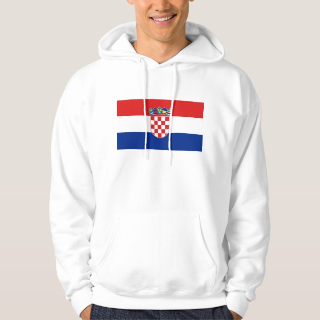Hooded Sweatshirt mit Flagge Kroatiens (Vorderseite)