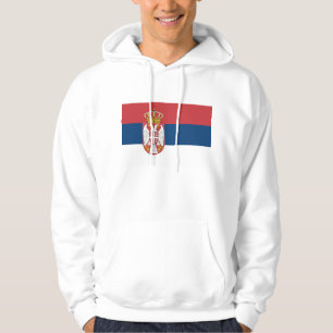 Hooded Sweatshirt mit Flagge Serbiens