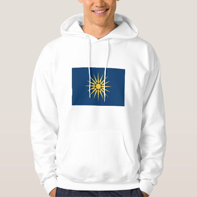 Hooded Sweatshirt with Flag of Macedonia, Greece (Vorderseite)