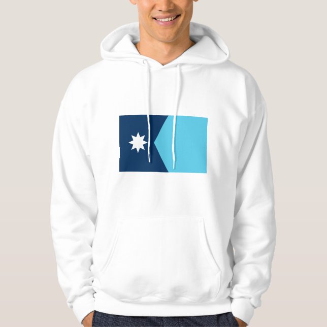Hooded Sweatshirt with Flag of Minnesota, USA (Vorderseite)