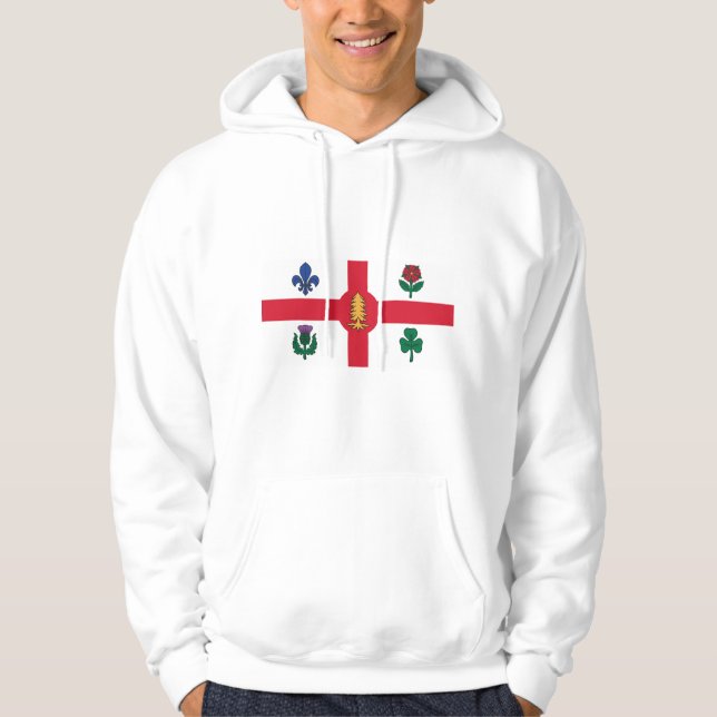 Hooded Sweatshirt with Flag of Montreal, Canada (Vorderseite)