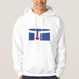Hooded Sweatshirt with Flag of Toronto, Canada