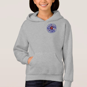 Hoodie des FriedensLiebe-Mops-Mädchens Zip
