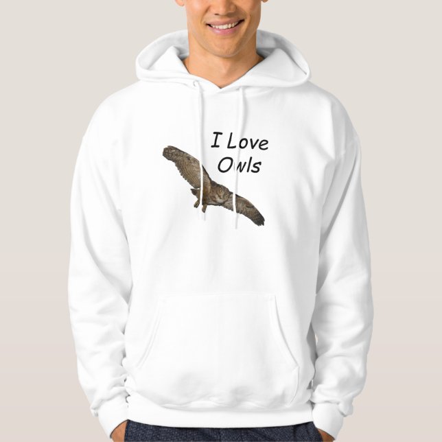 Hoodie Eulen der Liebe I (Vorderseite)