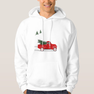 Hoodie, kleiner roter LKW mit Weihnachtsbaum Hoodie