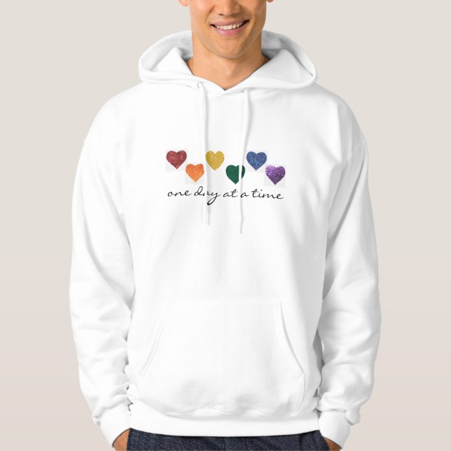 Hoodie - LGBTIQ Rainbow Pride Hearts (Vorderseite)