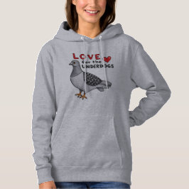 Hoodie "Love For The Underdogs" Taube