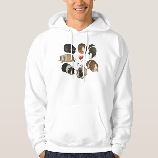 Hoodie Meerschweinchen der Liebe I (Vorderseite)