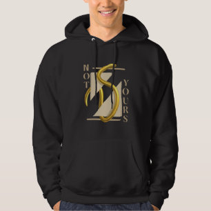 Hoodie mit goldenem Schlangendesign "nicht deins"