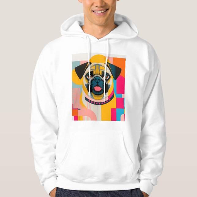 Hoodie mit Mops (Vorderseite)
