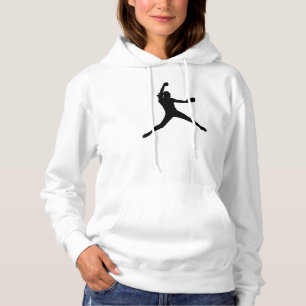 Hoodie mit schwarzer Fastpitch Silhouette