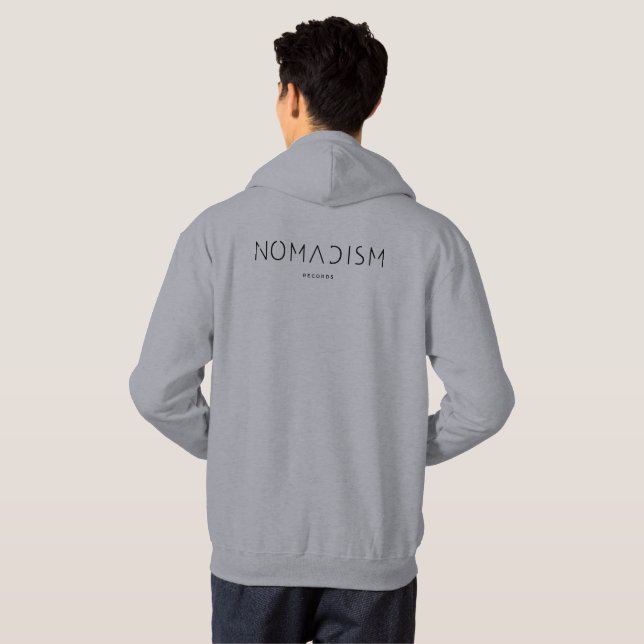 Hoodie Nomadism Records Schwarzes Logo (Schwarz voll)