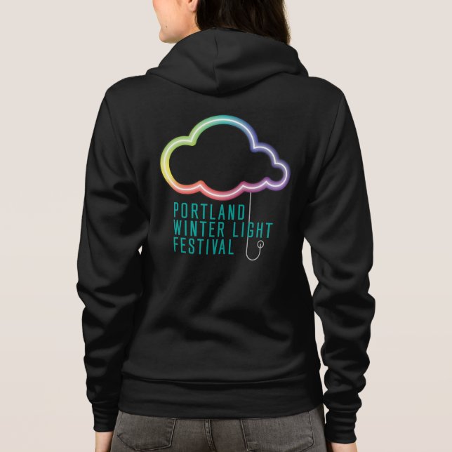 Hoodie PWLF Frauen Zip- Schwarzes (Rückseite)