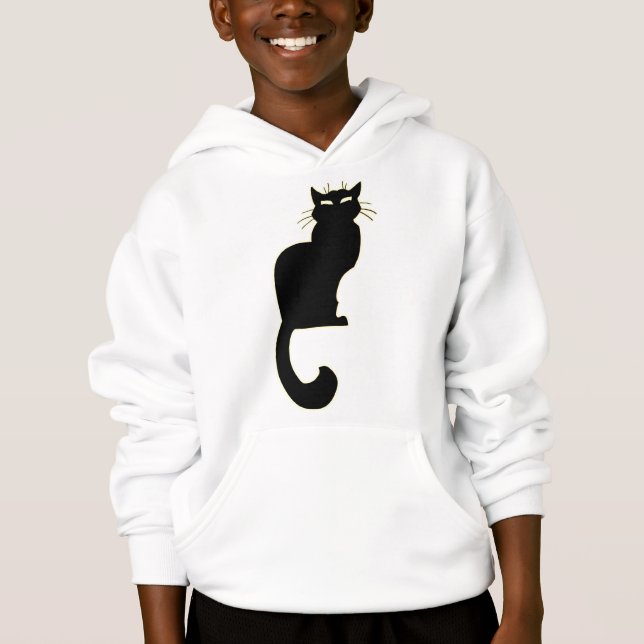 Hoodie-schwarze Katzen-des Kindes des Kindes die Hoodie (Vorderseite)