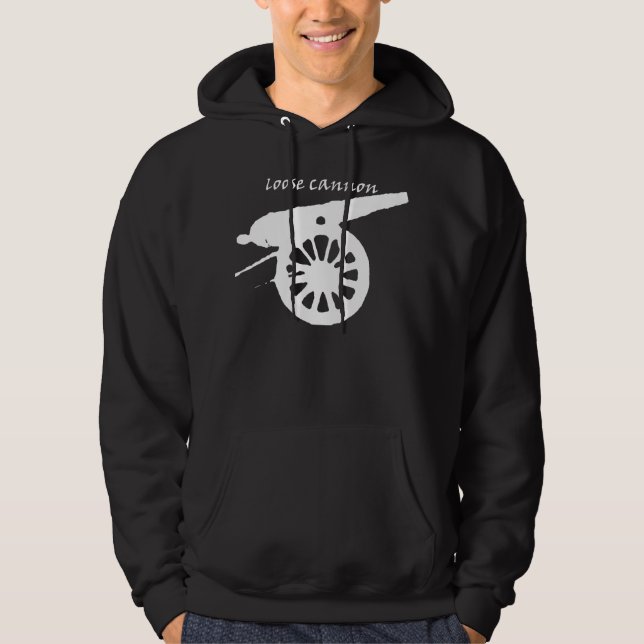 Hoodie Schwarzes der losen Kanone (Vorderseite)
