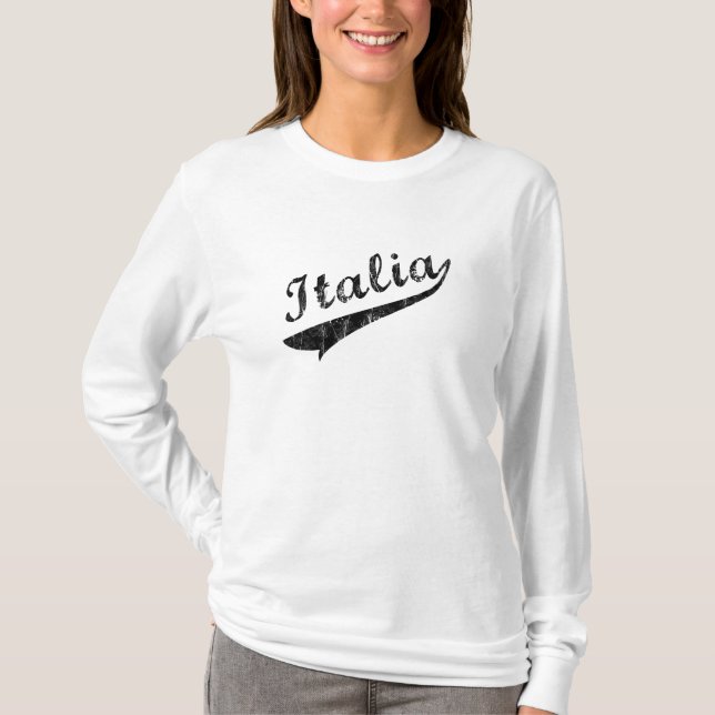Hoodie-Shirt Italien-Frauen der Baseball T-Shirt (Vorderseite)