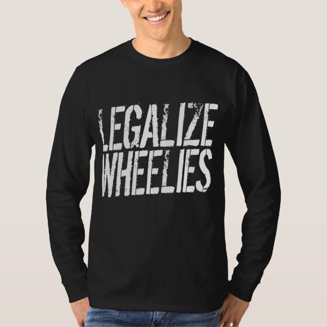 Hoodie Stunt Wheelie Motorbike Bike Geschenk oder  T-Shirt (Vorderseite)