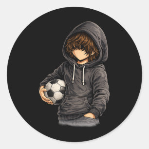 Hoodie Style Rock On Fußball Runder Aufkleber