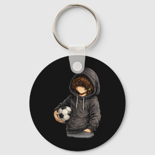 Hoodie Style Rock On Fußball Schlüsselanhänger