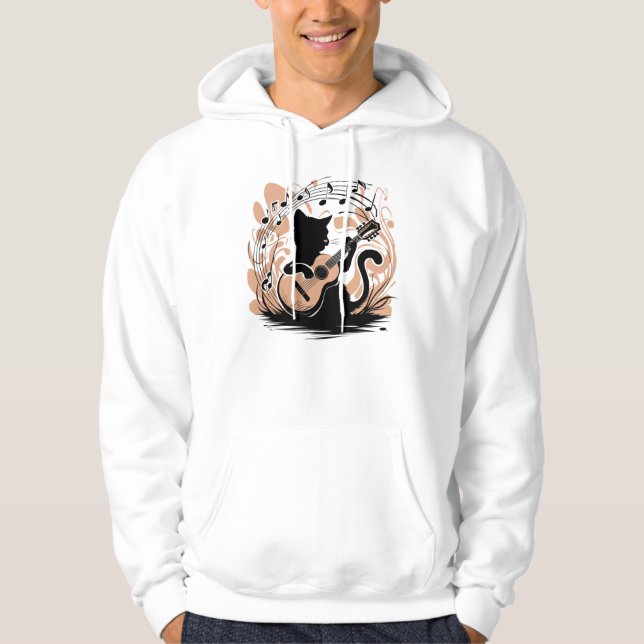 Hoodie, Sweatshirt - Schwarze Katze (Vorderseite)