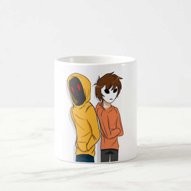 Hoodie und Masky Tasse (Mittel)