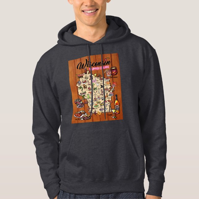 Hoodie Unisex - Wisconsin Supper Club Karte (Vorderseite)