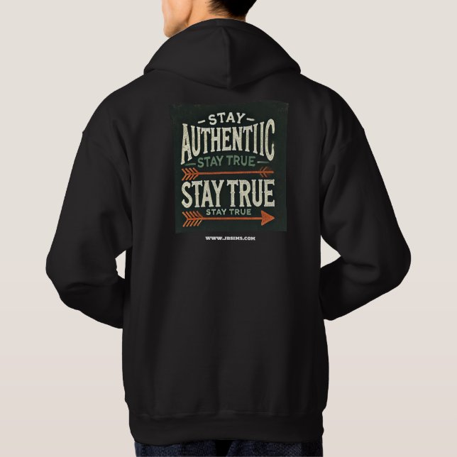 Hoodie von JB Sims "Authentic Available" (Rückseite)