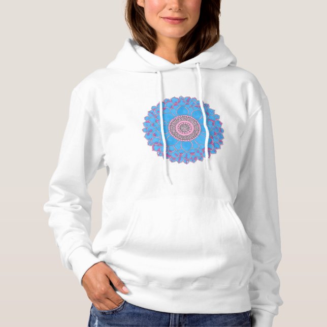 Hoodie with hand-drawn mandala design  (Vorderseite)