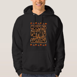 Hoodies Pumpkins Bonfire Retro Fall
