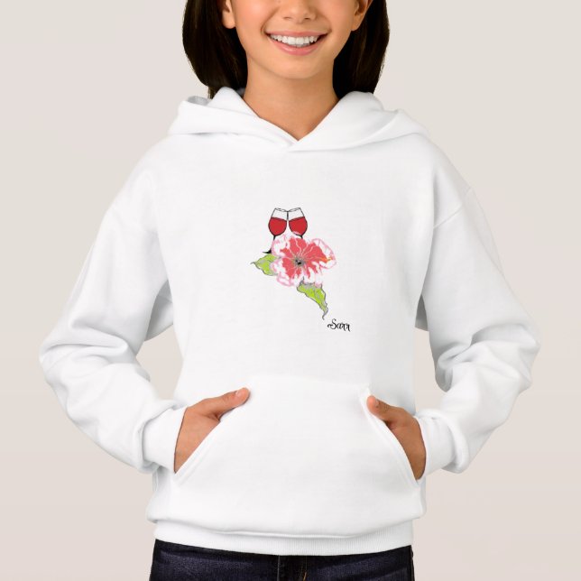 Hoodies : Wein mit wild lebender Blume (Vorderseite)