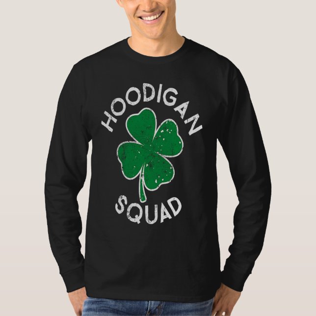 Hoodigan Hooligan Squad Lucky C St Patrick's Day T-Shirt (Vorderseite)