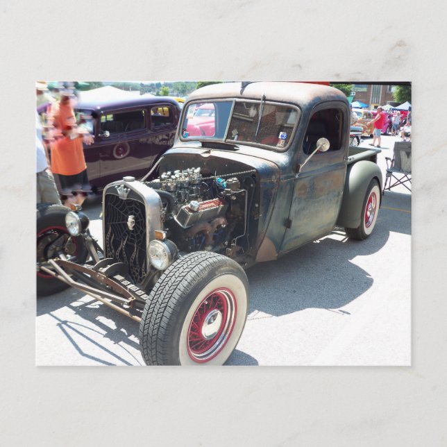 Hoodless-Frisierte Auto Postkarte (Vorderseite)